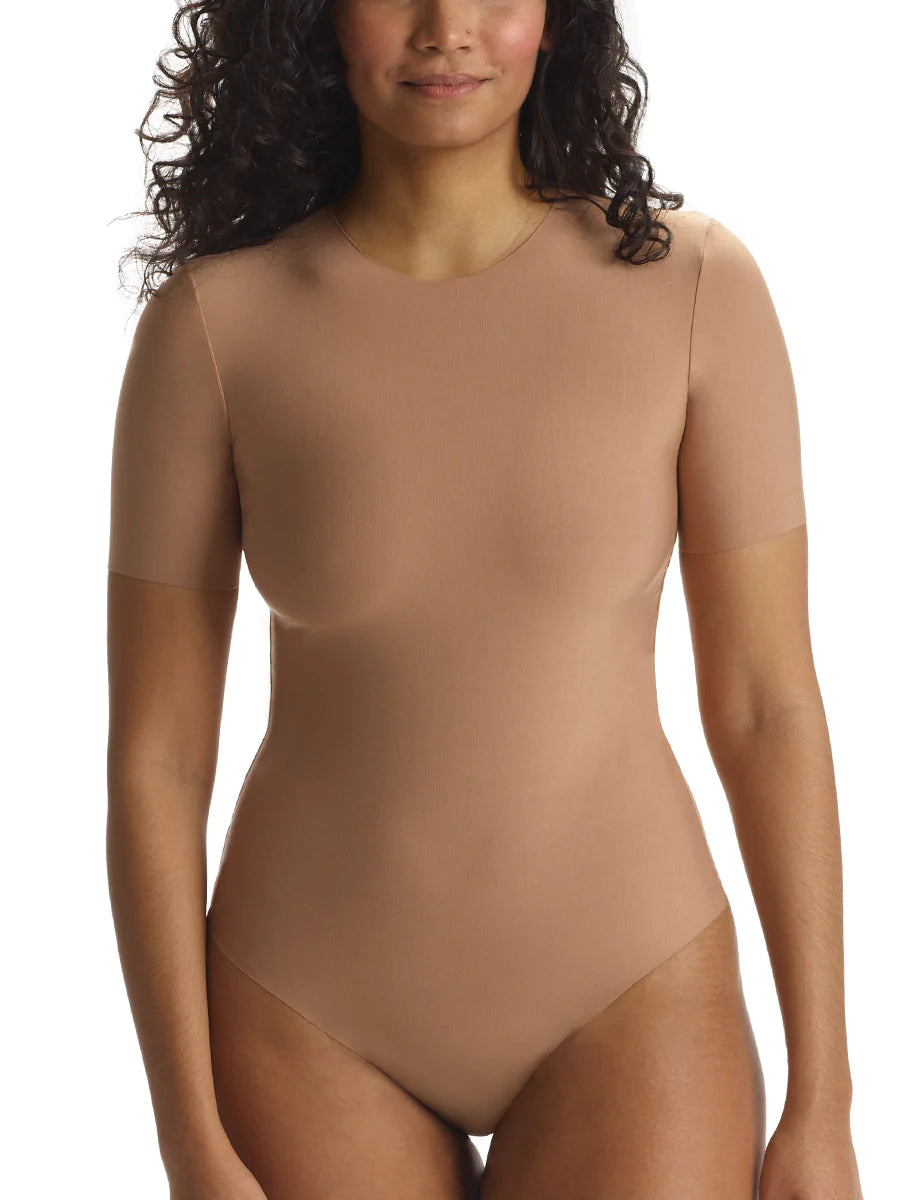 Butter Short Sleeve Bodysuit in Toffee - Madison's Niche 