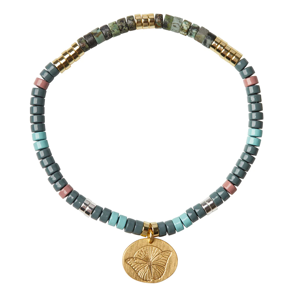 Charm Bracelet - African Turquoise - Madison's Niche 