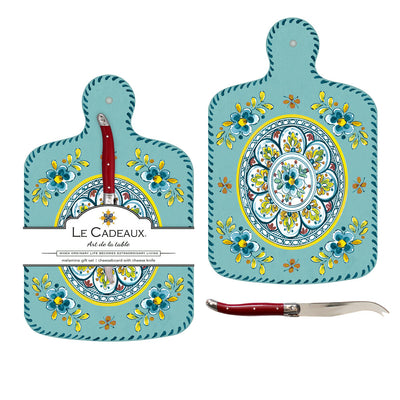 Cheeseboard Gift Set in Madrid Turquoise - Madison's Niche 