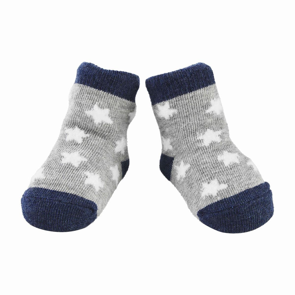 White Chenille Star Socks - Madison&