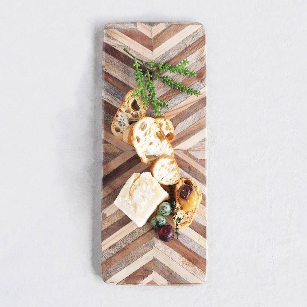 Chevron Wood Cheese Board - Madison's Niche 