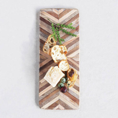 Chevron Wood Cheese Board - Madison's Niche 