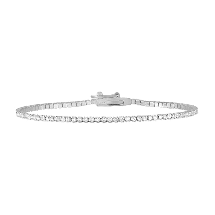Classic Thin Tennis Bracelet in Silver - Madison's Niche 