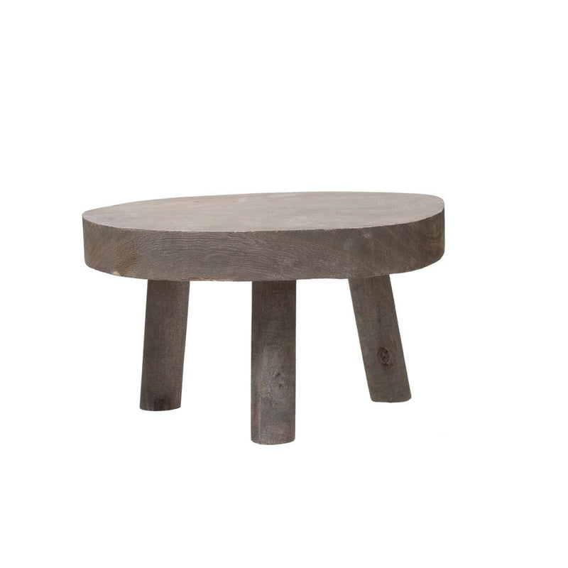 Grey Wood Pedestal - Madison's Niche 