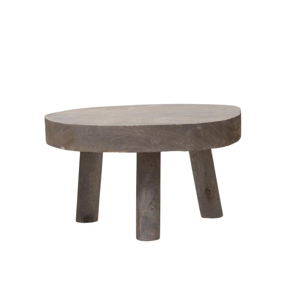 Grey Wood Pedestal - Madison&