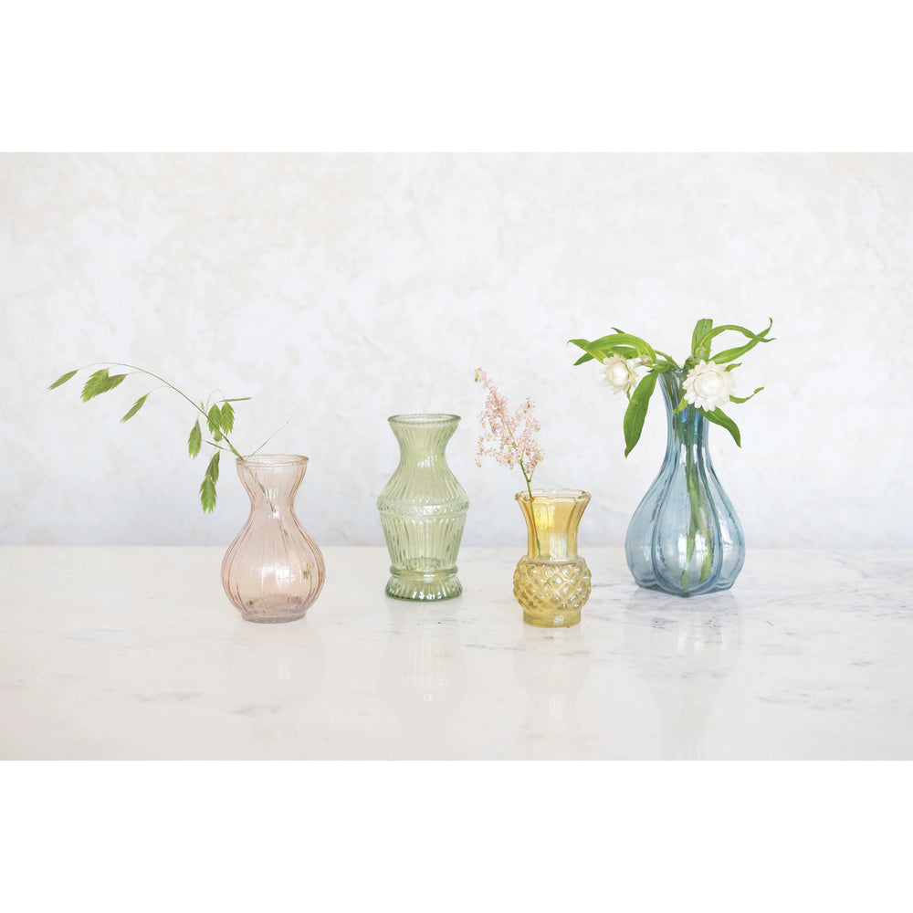 Debossed Glass Vase - Madison's Niche 