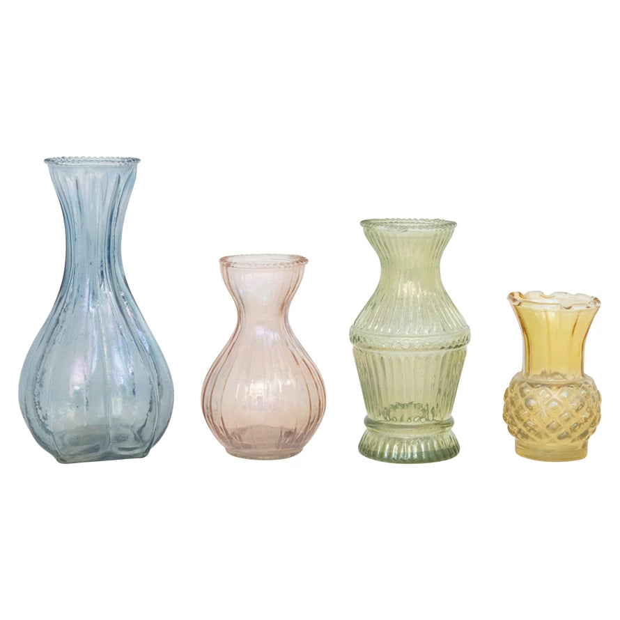 Debossed Glass Vase - Madison's Niche 