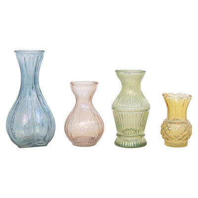Debossed Glass Vase - Madison's Niche 