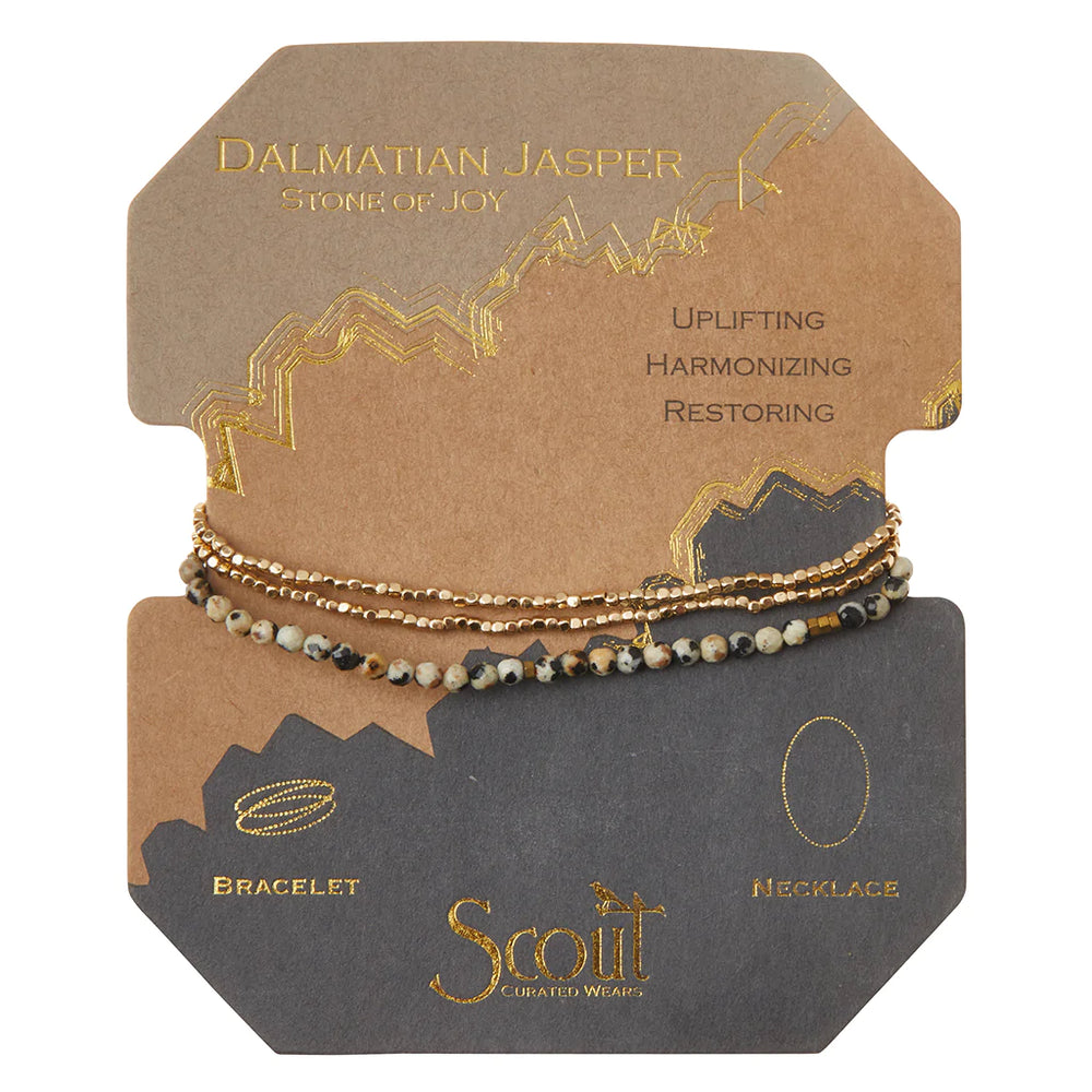 Delicate Stone Wrap - Dalmation Jasper - Madison&