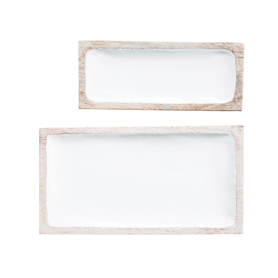 Enamel/Wood Tray - Madison&