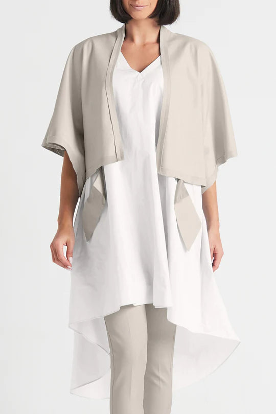 G Boxy Blazer Vest in Putty - Madison's Niche 