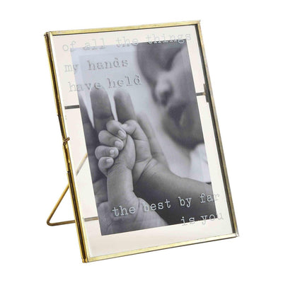 Family Pressed Glass Brass Frame - Madison's Niche 