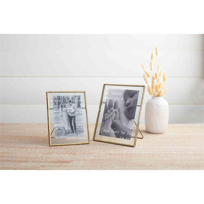 Family Pressed Glass Brass Frame - Madison's Niche 