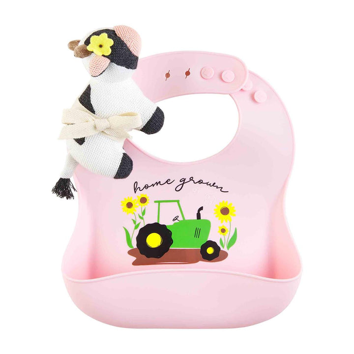 Farm Silicone Bib & Rattle Set - Madison's Niche 