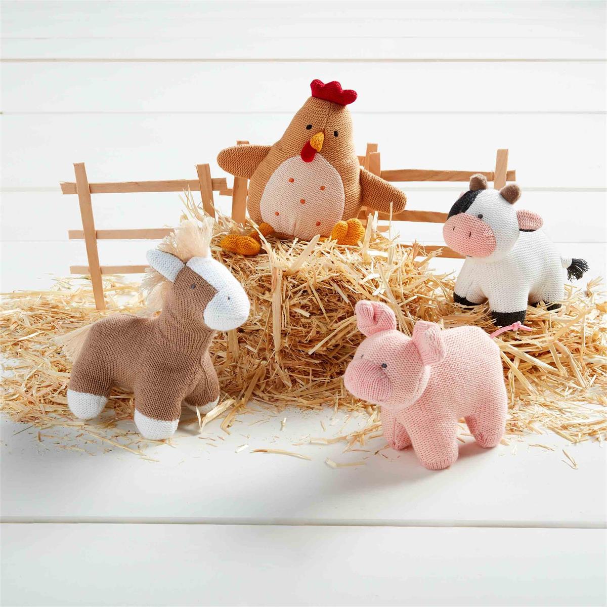 Farm Animal Knit Rattle - Madison's Niche 