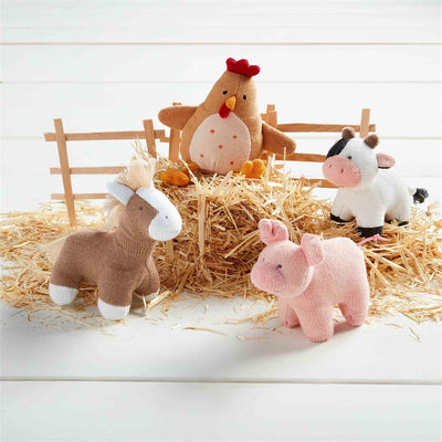 Farm Animal Knit Rattle - Madison's Niche 
