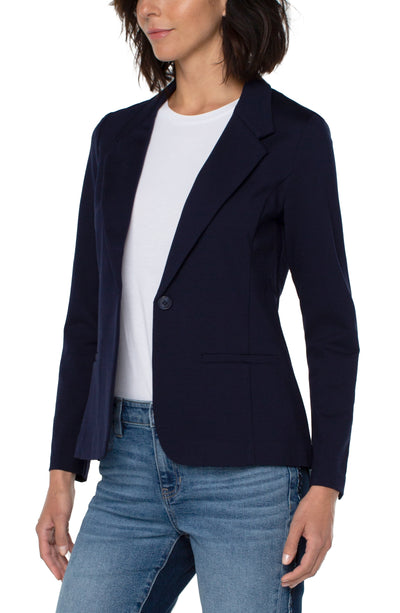 Fitted Blazer in Cadet Blue - Madison's Niche 