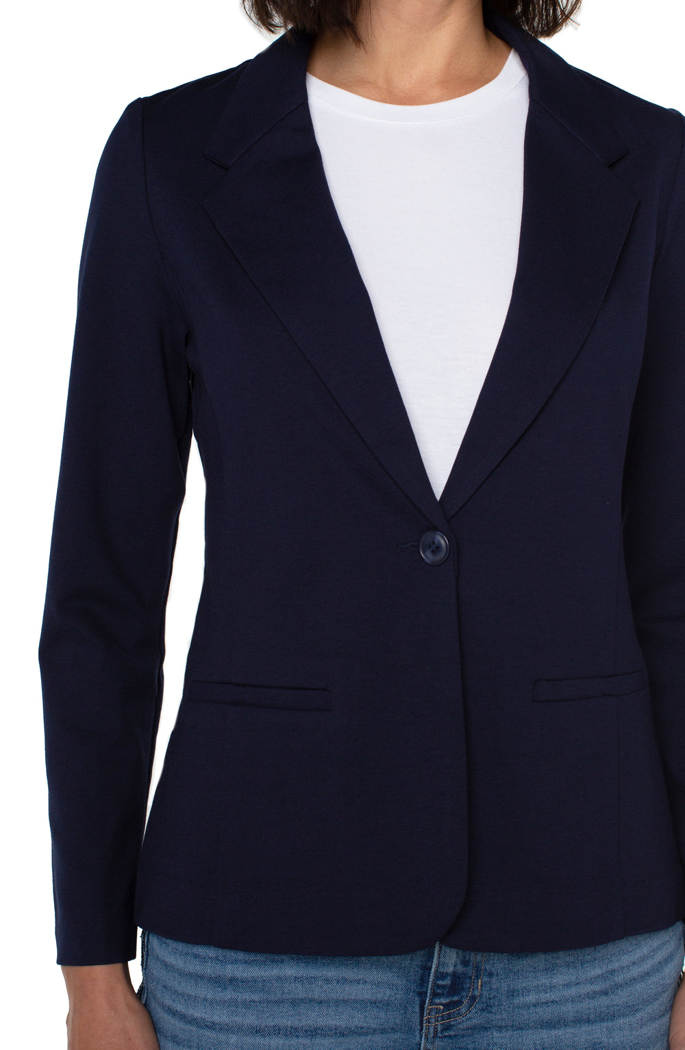 Fitted Blazer in Cadet Blue - Madison's Niche 