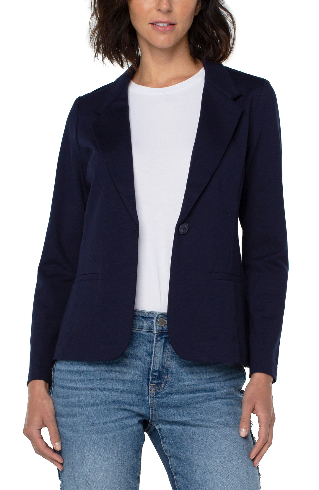 Fitted Blazer in Cadet Blue - Madison's Niche 