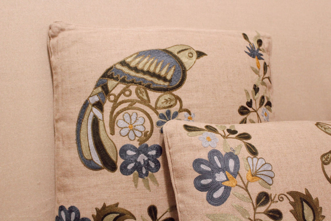 Floral Bird Pillow - Madison's Niche 