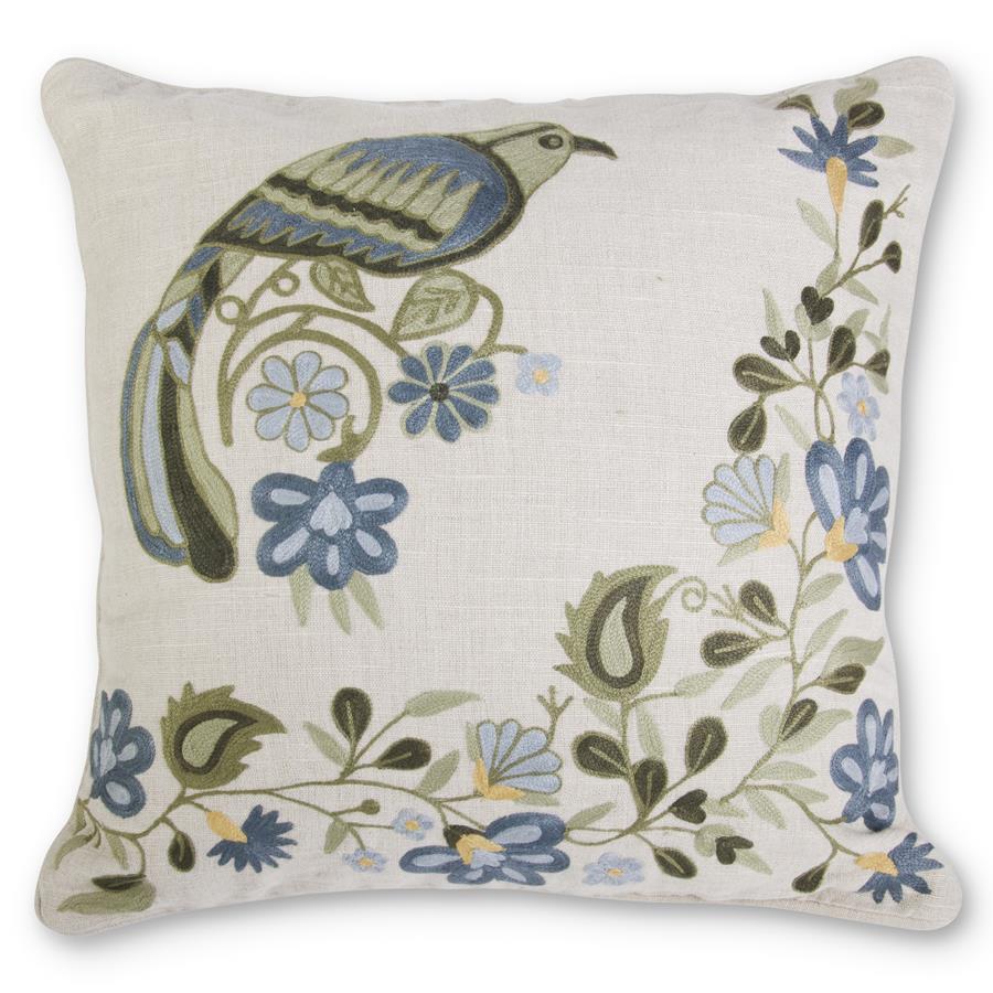 Floral Bird Pillow - Madison's Niche 
