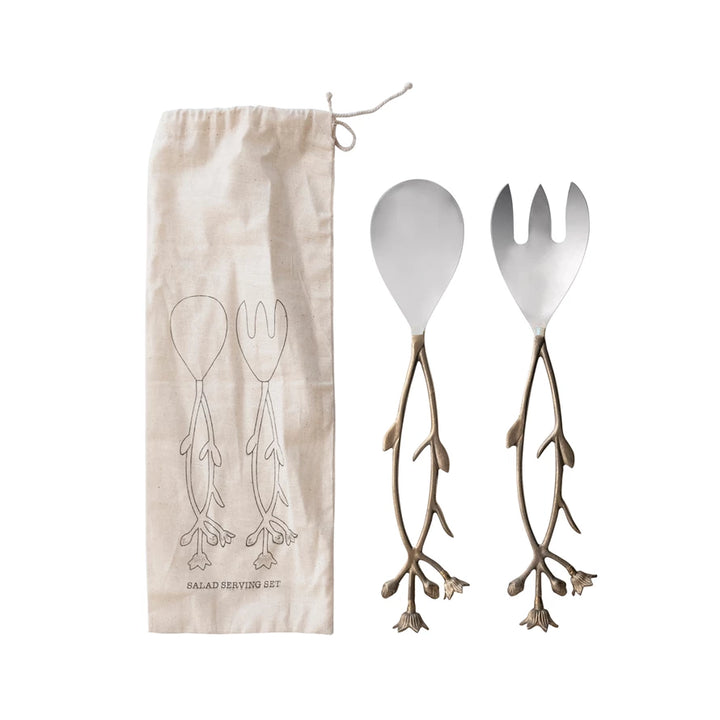 Floral Salad Servers (Set of 2) - Madison's Niche 