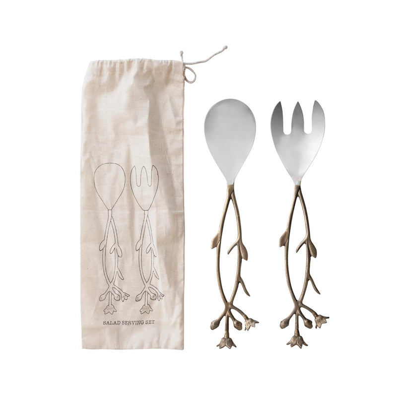Floral Salad Servers (Set of 2) - Madison's Niche 