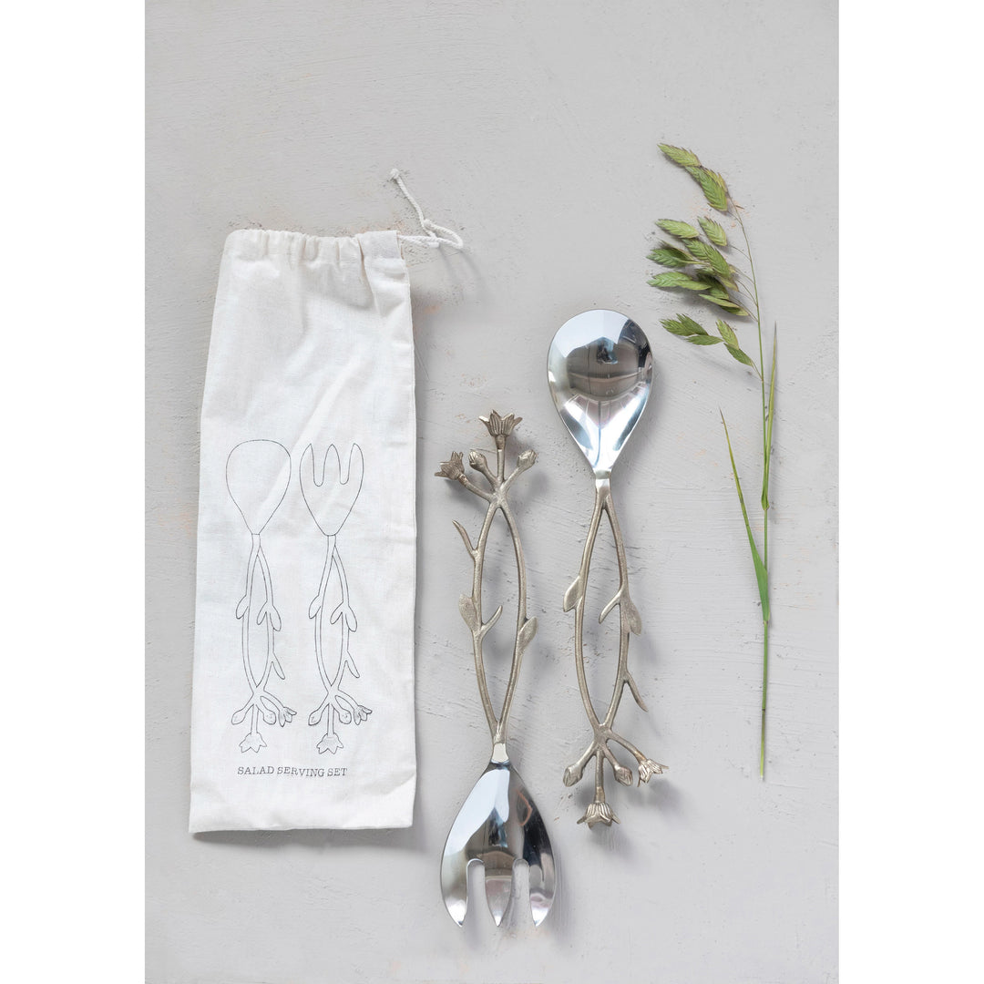 Floral Salad Servers (Set of 2) - Madison's Niche 