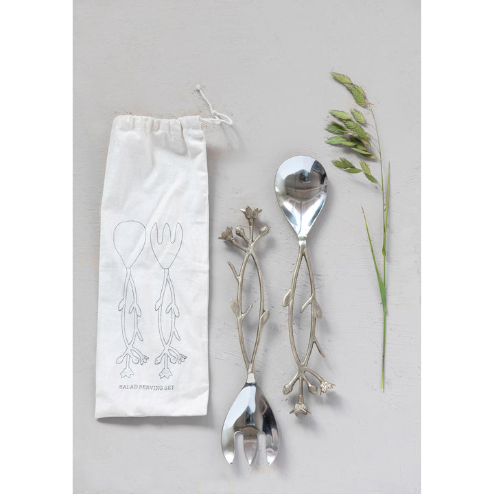 Floral Salad Servers (Set of 2) - Madison's Niche 