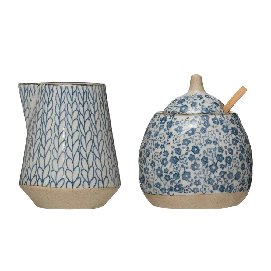 Floral Sugar Pot & Creamer Set - Madison's Niche 