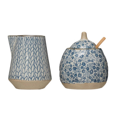 Floral Sugar Pot & Creamer Set - Madison's Niche 