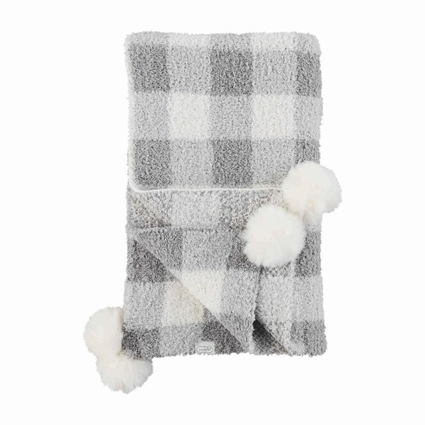Gingham Baby Blanket in Grey - Madison's Niche 
