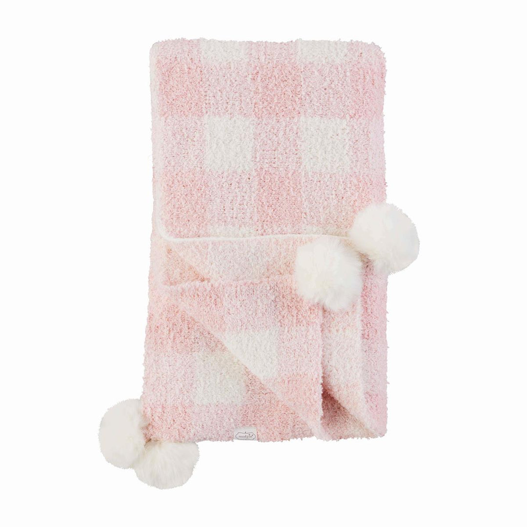 Gingham Baby Blanket in Pink - Madison's Niche 