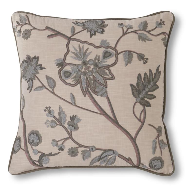 Grey Floral Pillow - Madison&