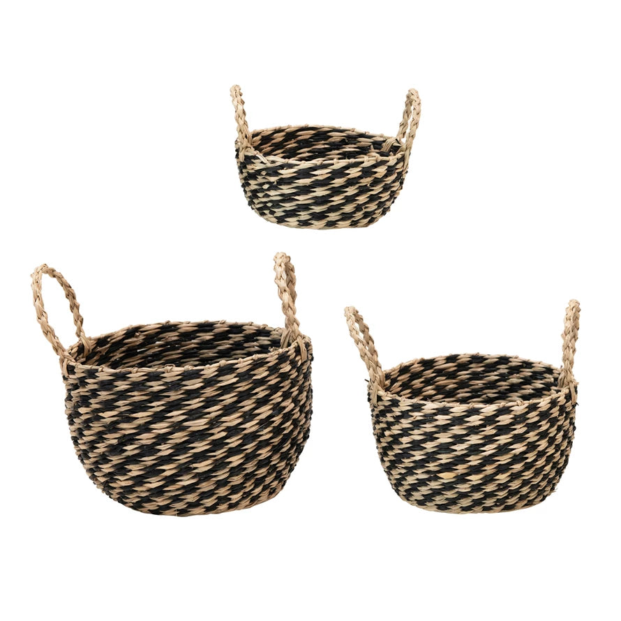 Hand-Woven Seagrass Basket - Madison&