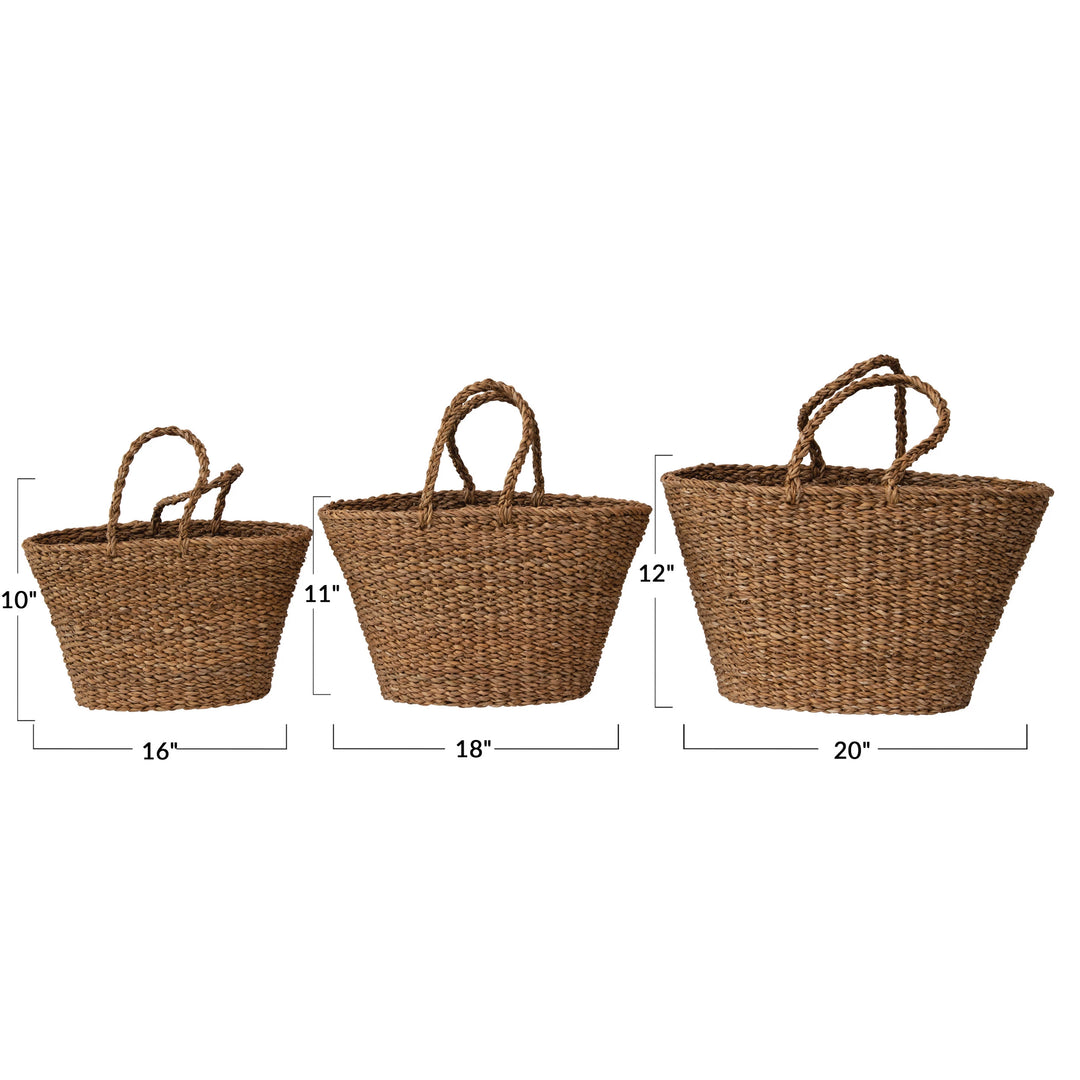 Hand-Woven Seagrass Tote - Madison's Niche 