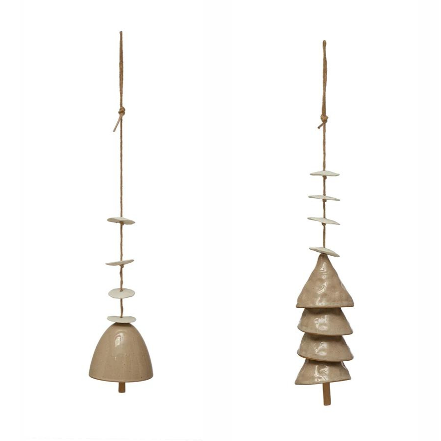 Hanging Stoneware Bells - Madison's Niche 