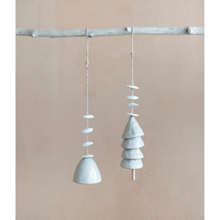 Hanging Stoneware Bells - Madison's Niche 