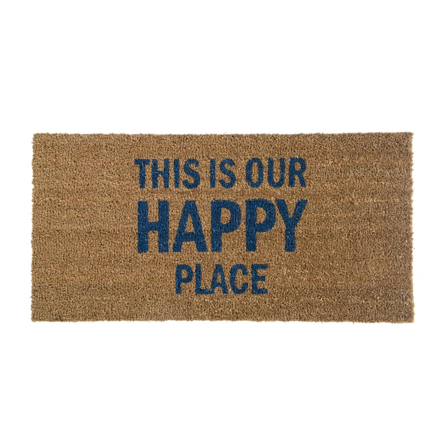 "Happy Place" Coir Doormat - Madison's Niche 