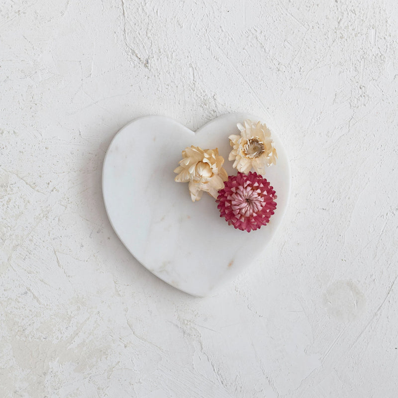 Heart-Shaped Marble Dish - Madison's Niche 