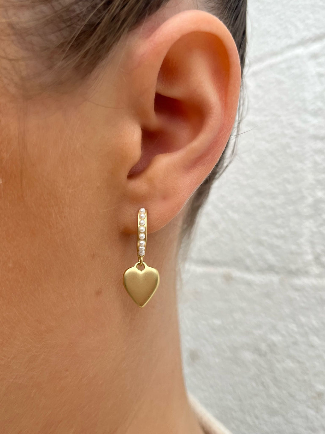 Heart Pearl Earrings - Madison's Niche 
