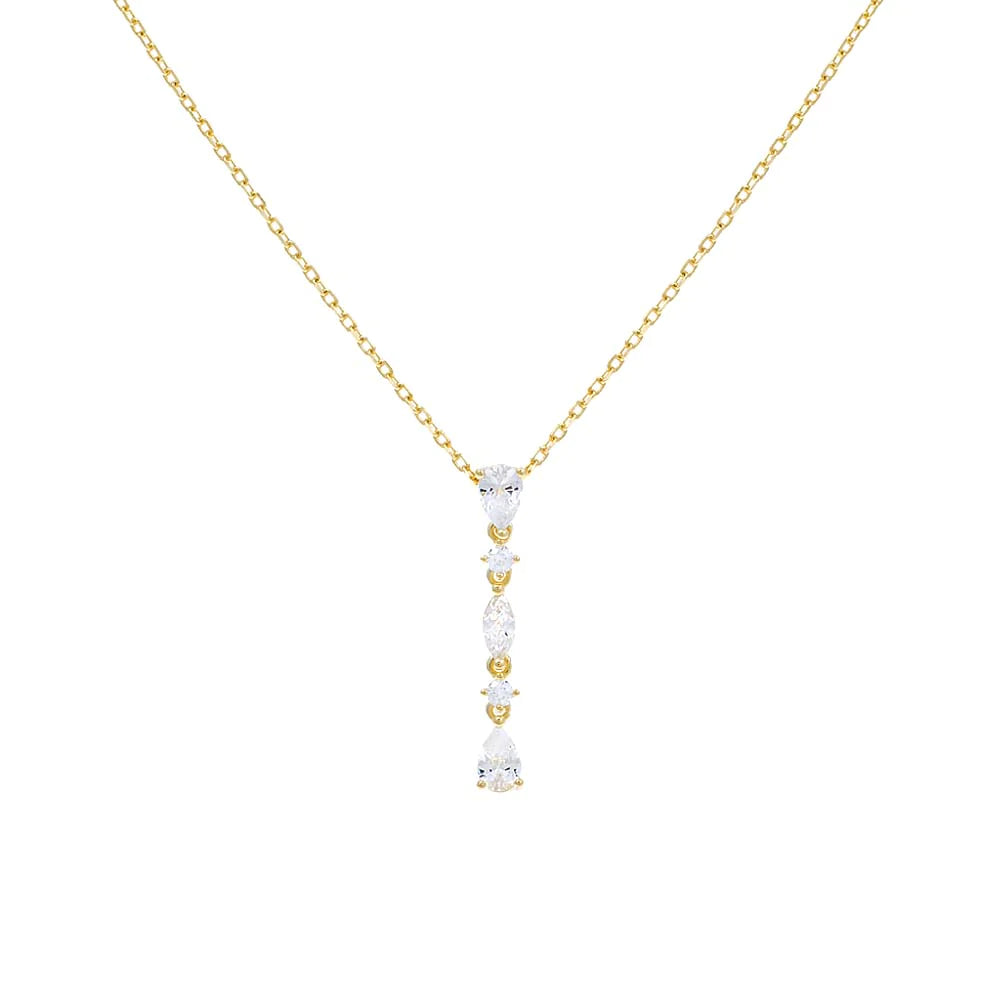 Multi Shape Drop Necklace - Madison's Niche 