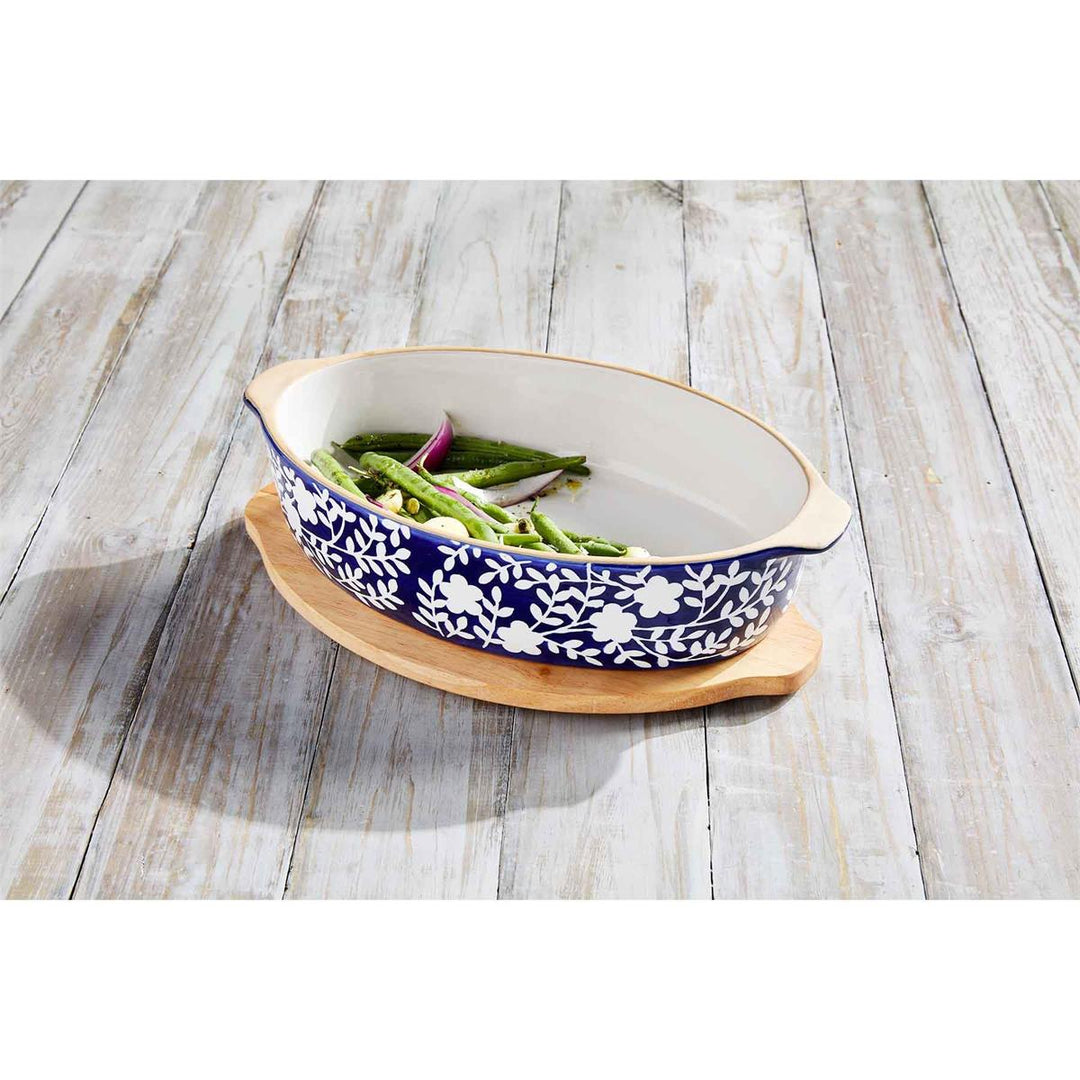 Floral Indigo Baking Dish Set - Madison's Niche 