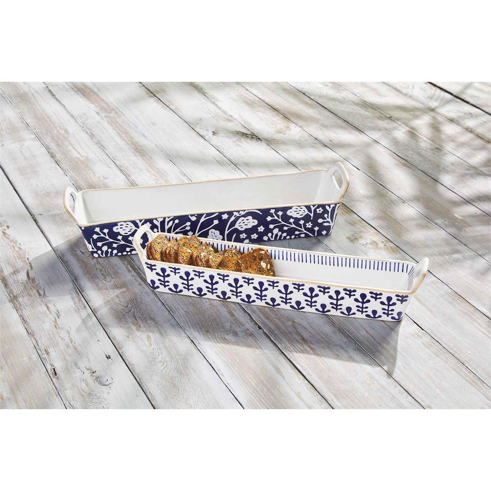 Floral Indigo Cracker Dish - Madison's Niche 