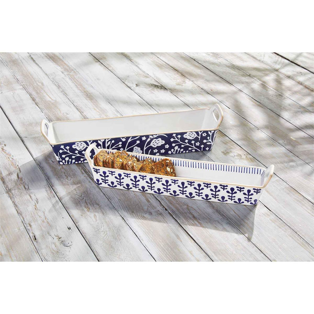 Floral Indigo Cracker Dish - Madison's Niche 