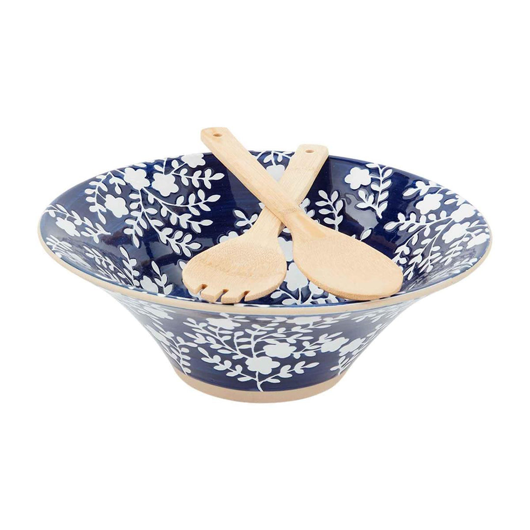 Floral Indigo Serving Bowl Set - Madison's Niche 