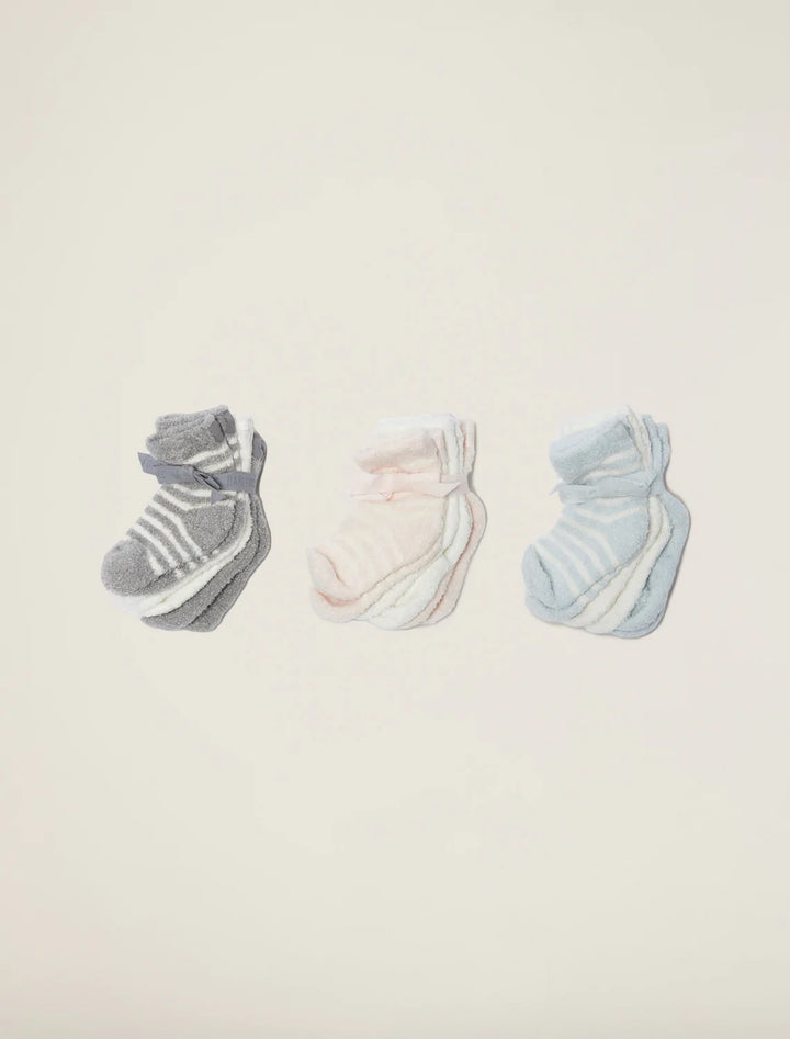 CozyChic Infant Socks 3-Pack in Pewter - Madison's Niche 