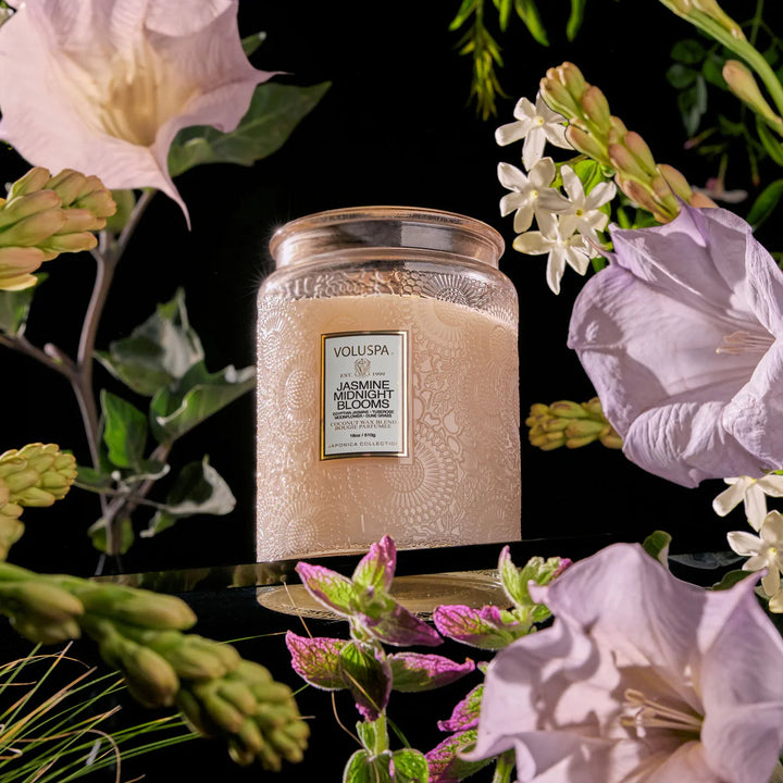 Jasmine Midnight Blooms 18oz Candle - Madison's Niche 