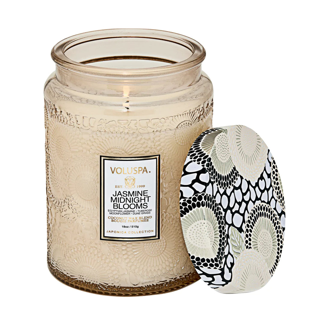 Jasmine Midnight Blooms 18oz Candle - Madison's Niche 