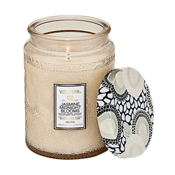 Jasmine Midnight Blooms 18oz Candle - Madison's Niche 